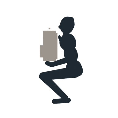 배낭 안고 스쿼트 · Backpack Goblet Squat